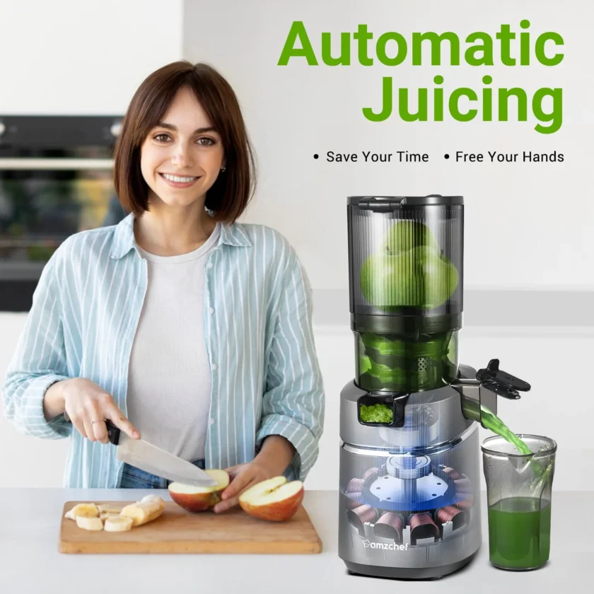 AMZCHEF 5.3-Inch Self-Feeding Masticating Juicer - Image 7