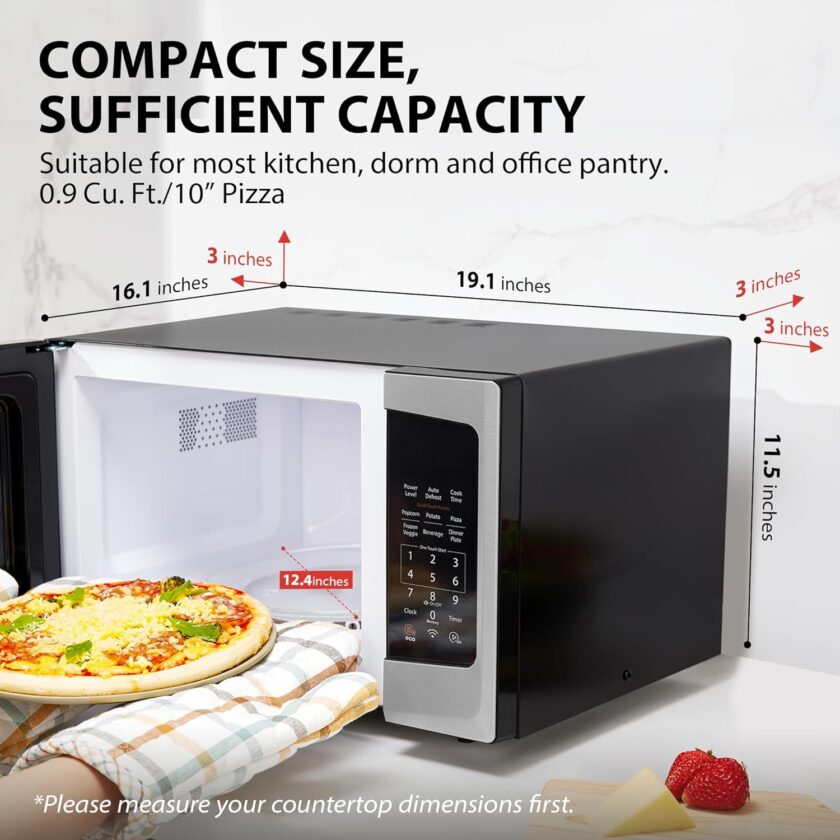 TOSHIBA 4-in-1 ML-EC42P(SS) Countertop Microwave Oven, Smart Sensor, Convection, Air Fryer Combo, Mute Function, Position Memory 13.6" Turntable, 1.5 Cu Ft, 1000W, Silver - Image 28