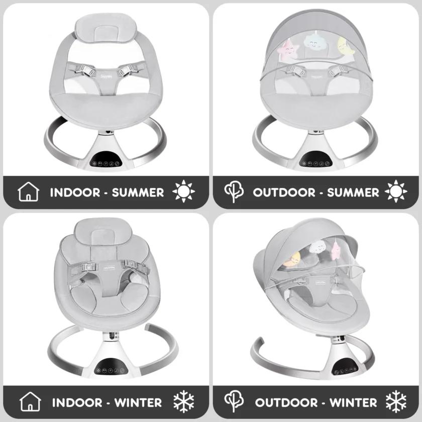 HARPPA Electric Baby Swing for Infants to Toddler with 5 Speed - Image 6