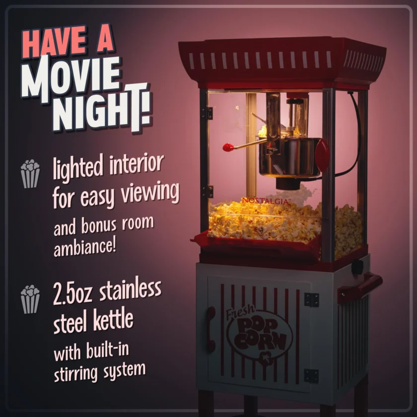 Nostalgia Popcorn Maker Machine With 2.5 Oz Kettle - Image 4