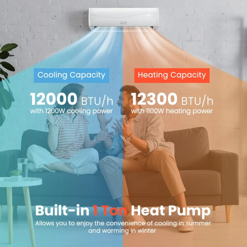 COSTWAY 12000BTU Mini Split Air Conditioner& Heater - Image 8