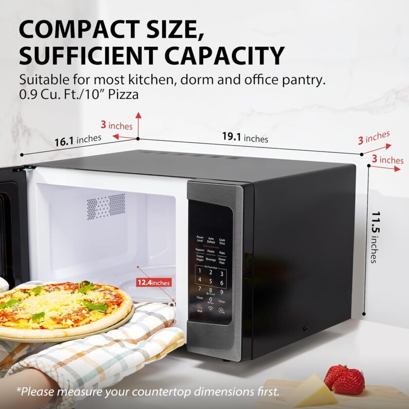 TOSHIBA 4-in-1 ML-EC42P(SS) Countertop Microwave Oven, Smart Sensor, Convection, Air Fryer Combo, Mute Function, Position Memory 13.6" Turntable, 1.5 Cu Ft, 1000W, Silver - Image 22