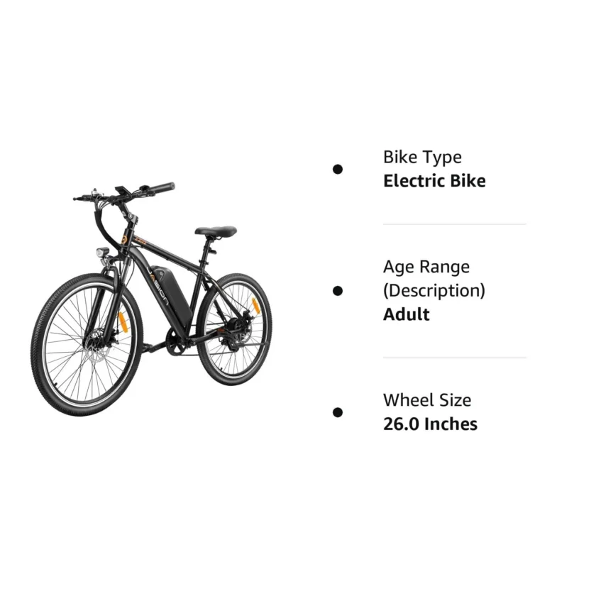 Jasion Electric Bike for Adults with 360Wh Removable Battery - Image 9