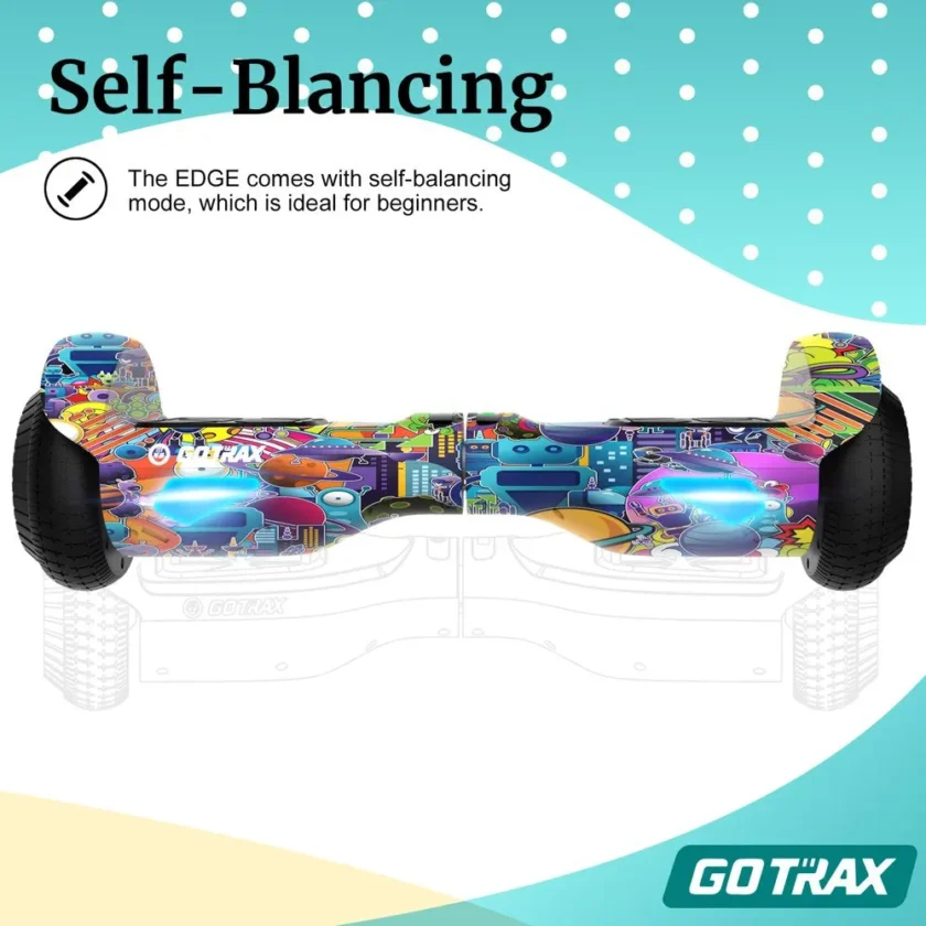 GOTRAX Edge Hoverboard for Kids Adults, 6.5" Tires 6.2Mph & 2.5 Miles Self Balancing Scooter - Image 7