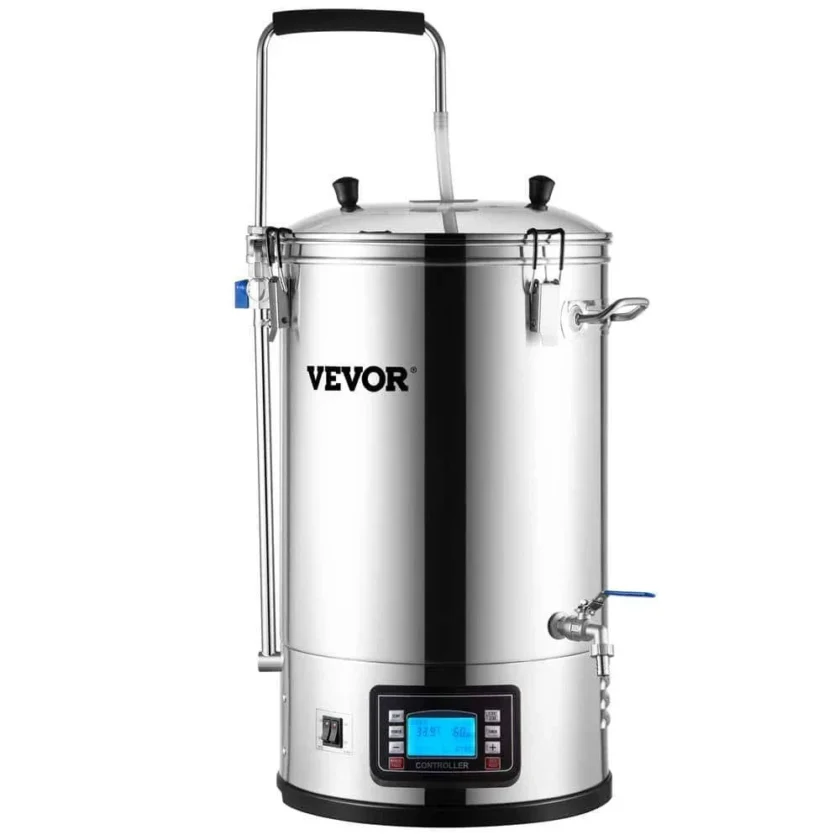 VEVOR Electric Brewing System 9.2 Gal/35 L Brewing Pot All-in-One Home Beer Brewer w/Pump - 9.6Gal