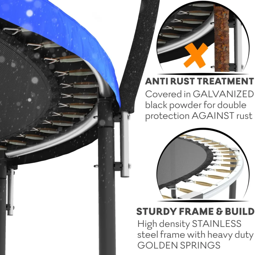 JUMPZYLLA 8FT Trampoline Outdoor with Enclosure for Kids - Image 3