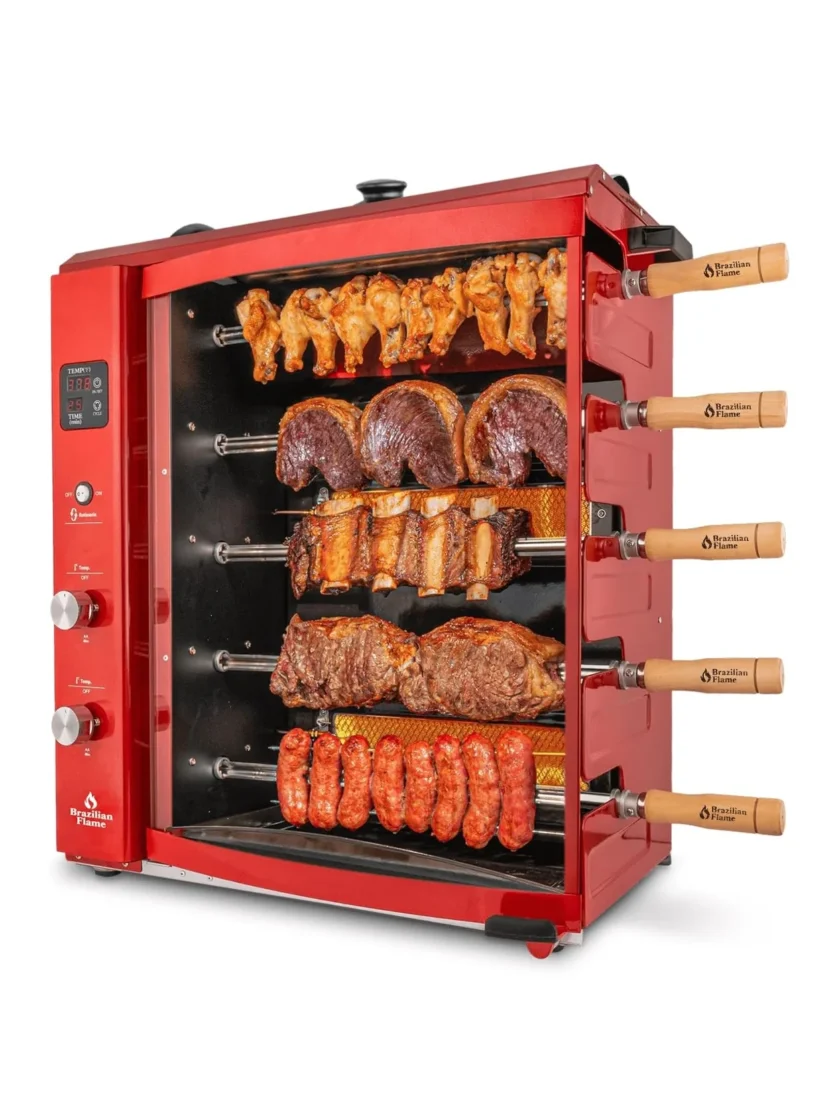 Brazilian Flame Churrasco® Gas Rotisserie Oven Grill Roaster with Auto Rotating Skewers for Rotisserie Chicken, Brazilian Style BBQ and Churrasco, Shawarma Machine, Propane Grill - 2024 Series - Image 2