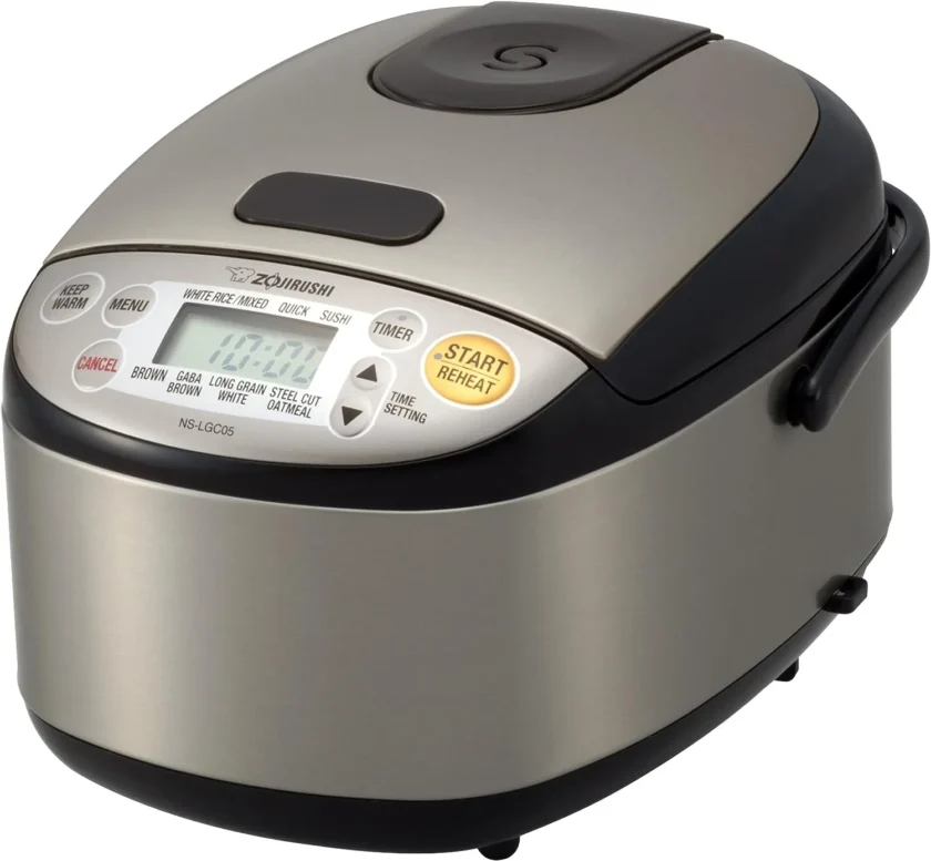 Zojirushi Rice Cooker & Warmer, 3-Cups, Stainless Black