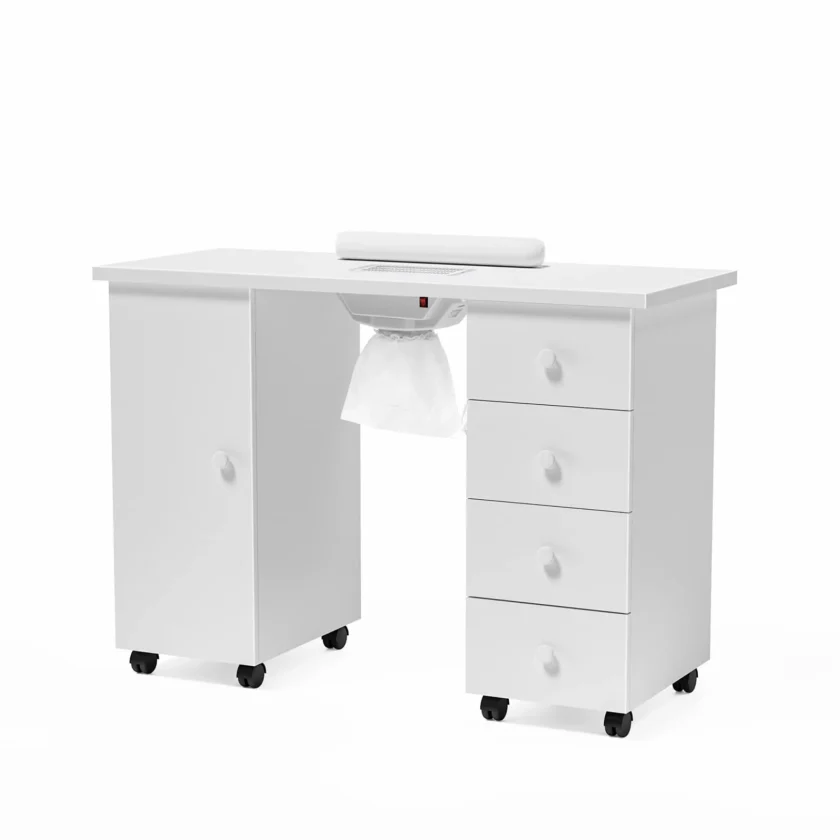 OmySalon Manicure Table Nail Desk w/Electric Downdraft Vent