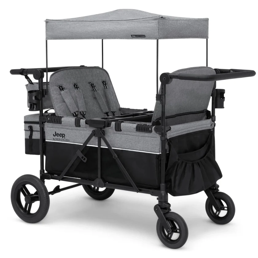 Jeep Wrangler Deluxe 4 Seater Stroller Wagon by Delta Children