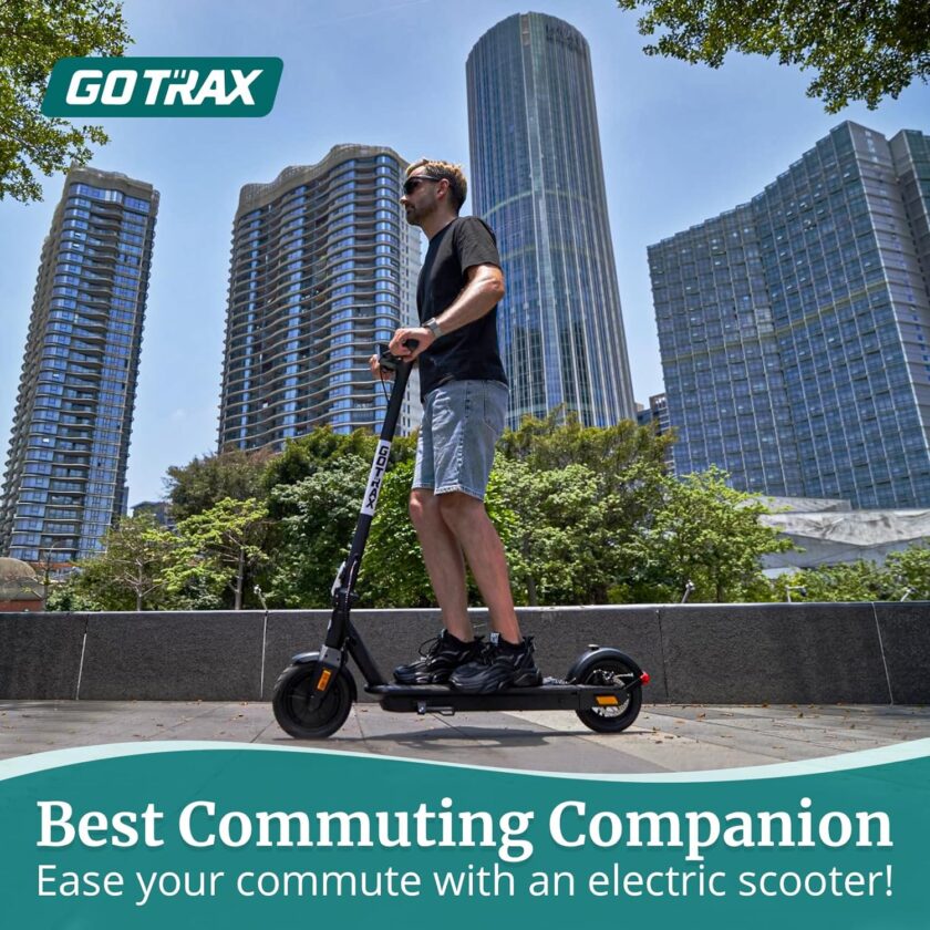 Adult Electric Scooter, 8.5 Inch Pneumatic Tires, Max Range 14/18 Miles, Max Speed 15.5/18 MPH, Powered by 300 Watt Motor, with Cruise Control Adult Folding Electric Scooter - Image 6