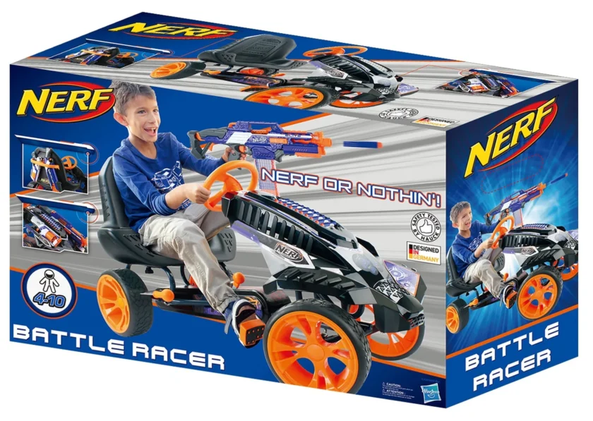 Nerf Battle Racer Ride-on Pedal Go-Kart for Boys and Girls, Multi-color - Image 4