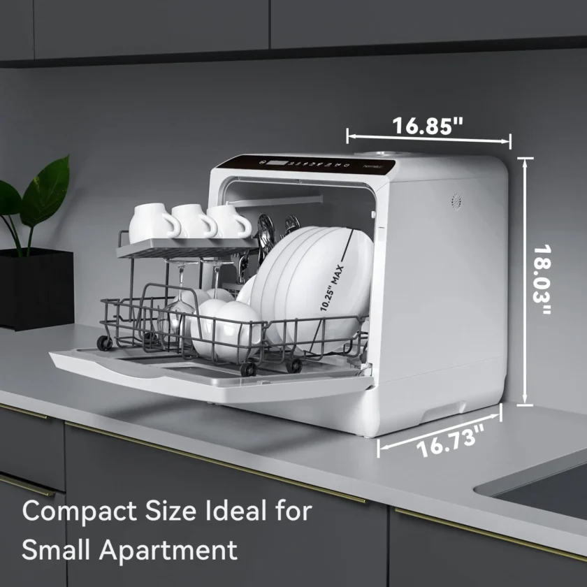 Hermitlux Countertop Dishwasher With 5-Liter Built-in Water Tank - Image 7