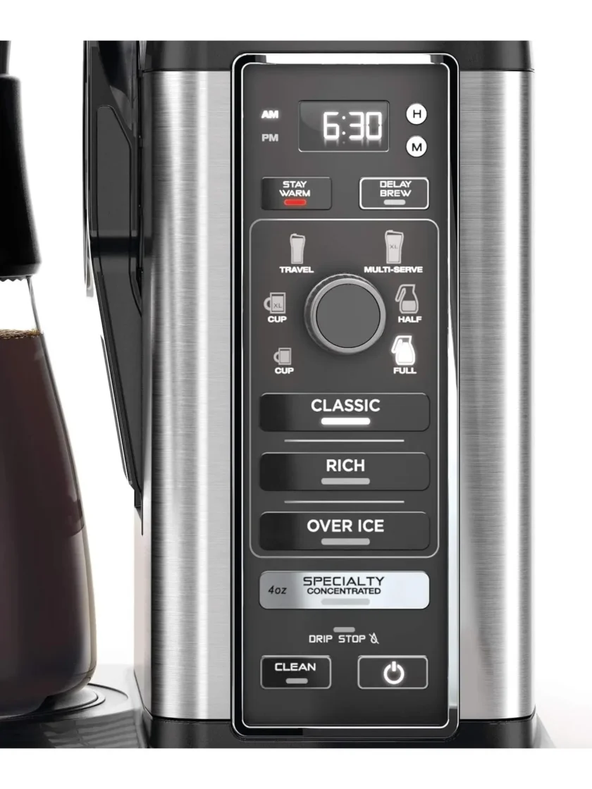 Ninja CM401 Specialty 10-Cup Coffee Maker with 4 Brew Styles for Ground Coffee, Built-in Water Reservoir, Fold-Away Frother & Glass Carafe, Black - Image 3