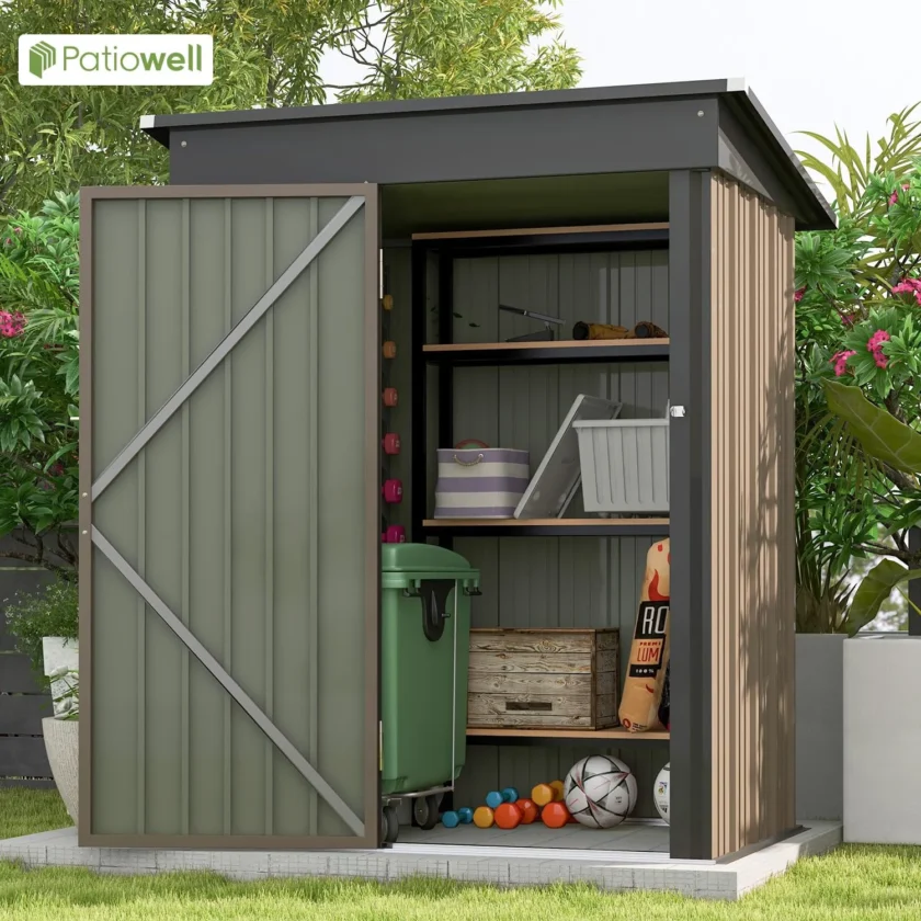 Patiowell 5x3 FT Outdoor Storage Shed for Backyard Garden Patio Lawn - Image 3