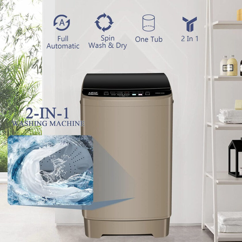 Portable Washing Machine, 17.7 Lbs Large Capacity Full Automatic Washing Machine - Image 4