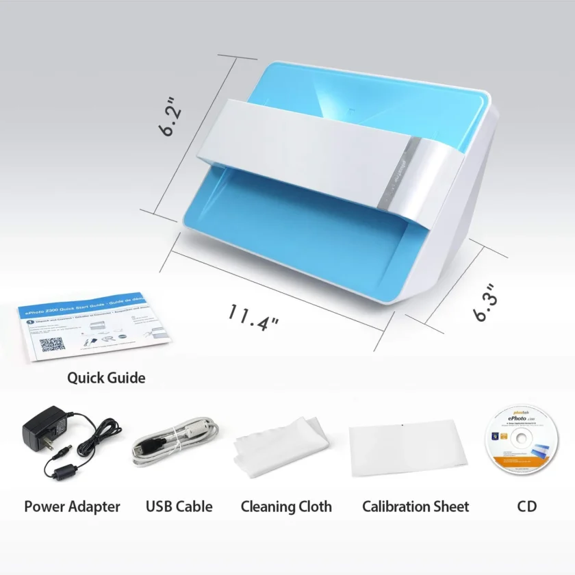 Plustek Photo Scanner, 4x6 Photo in 2sec, Auto Crop and Deskew CCD Sensor - Image 3