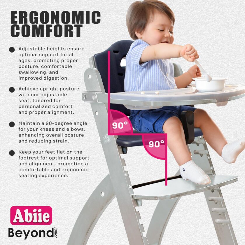 Abiie 3-in-1 Convertible Wooden High Chair for Babies & Toddlers - Image 3