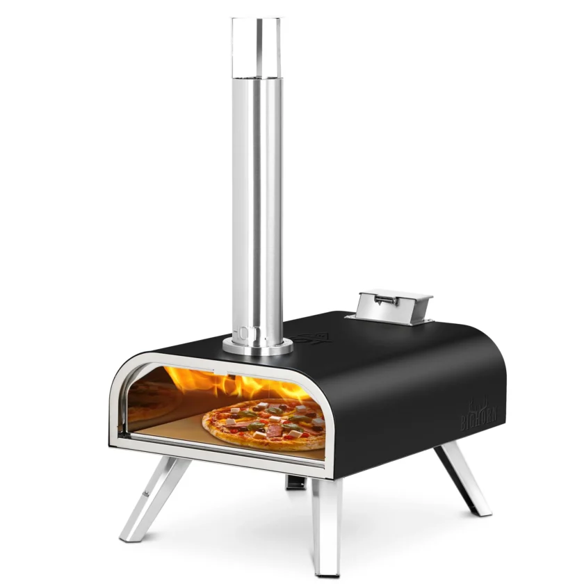 BIG HORN OUTDOORS 16 Inch Wood Pellet Burning Pizza Oven