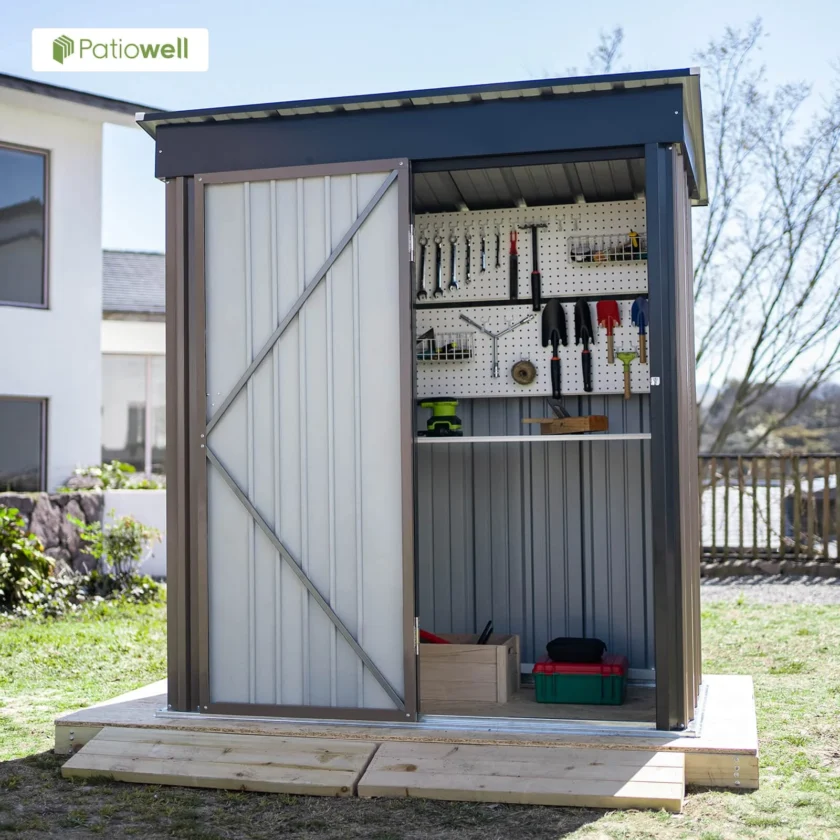 Patiowell 5x3 FT Outdoor Storage Shed for Backyard Garden Patio Lawn - Image 8