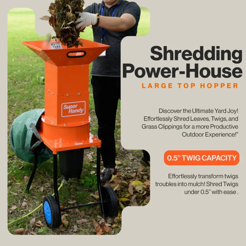 SuperHandy Heavy Duty Electric Shredder & Mulcher GUO056 - Image 9