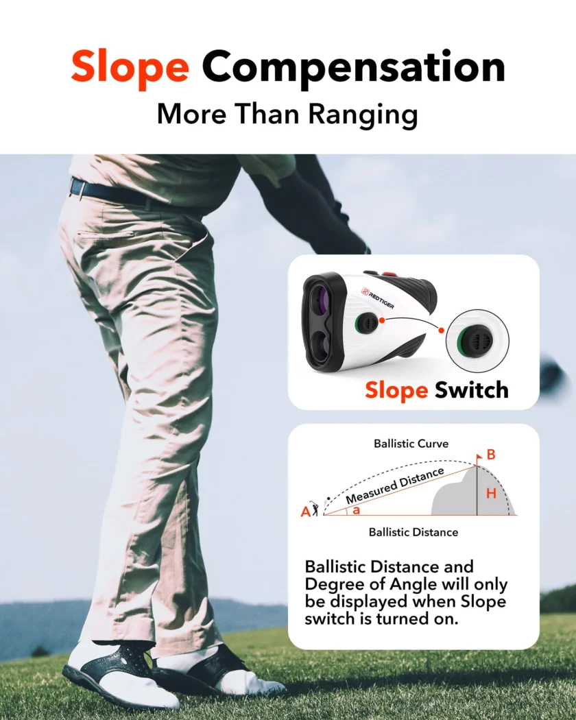 REDTIGER 1200 Yards Laser Range Golf Rangefinder with Slope - Image 4