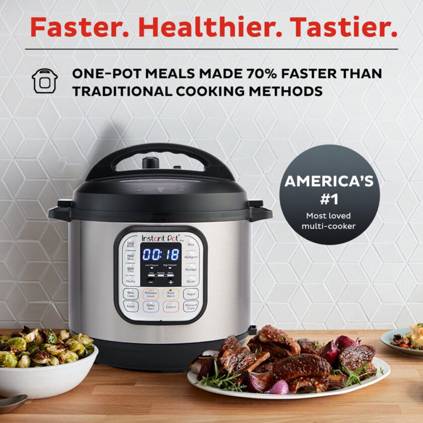 Instant Pot Duo 6 Qt Electric Pressure Cooker 7-In-1 with Easy-Release Steam Switch - Image 2