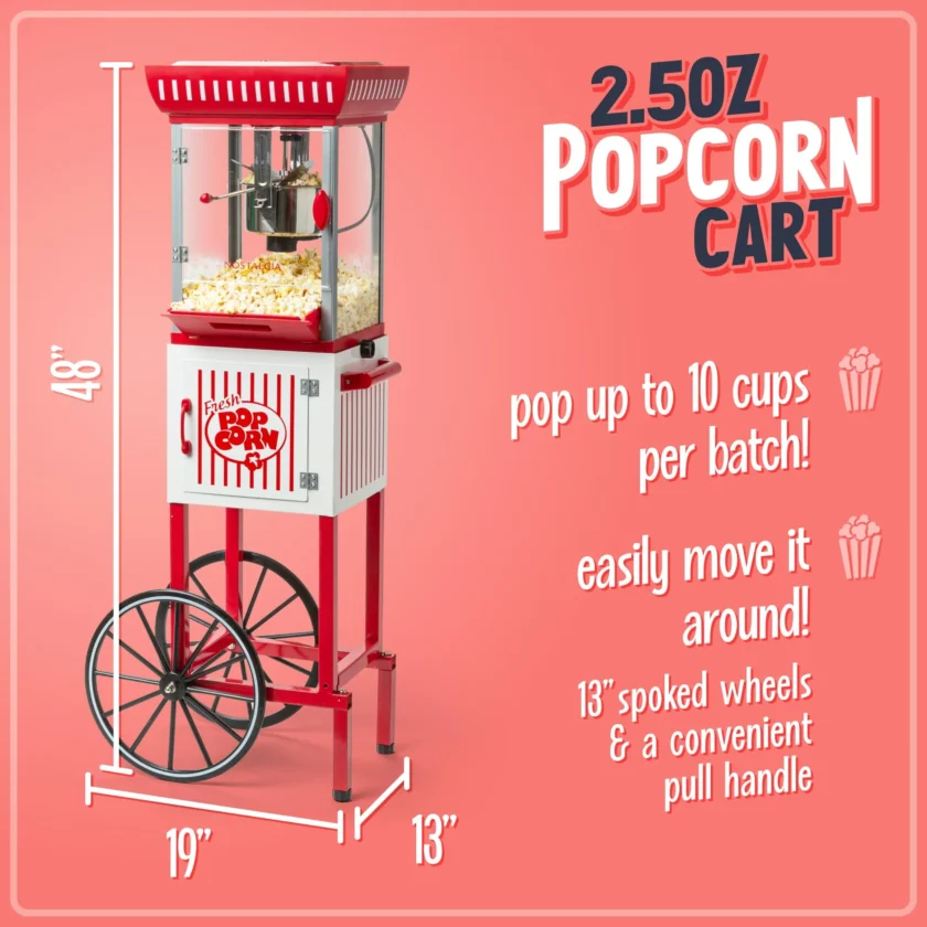 Nostalgia Popcorn Maker Machine With 2.5 Oz Kettle - Image 5