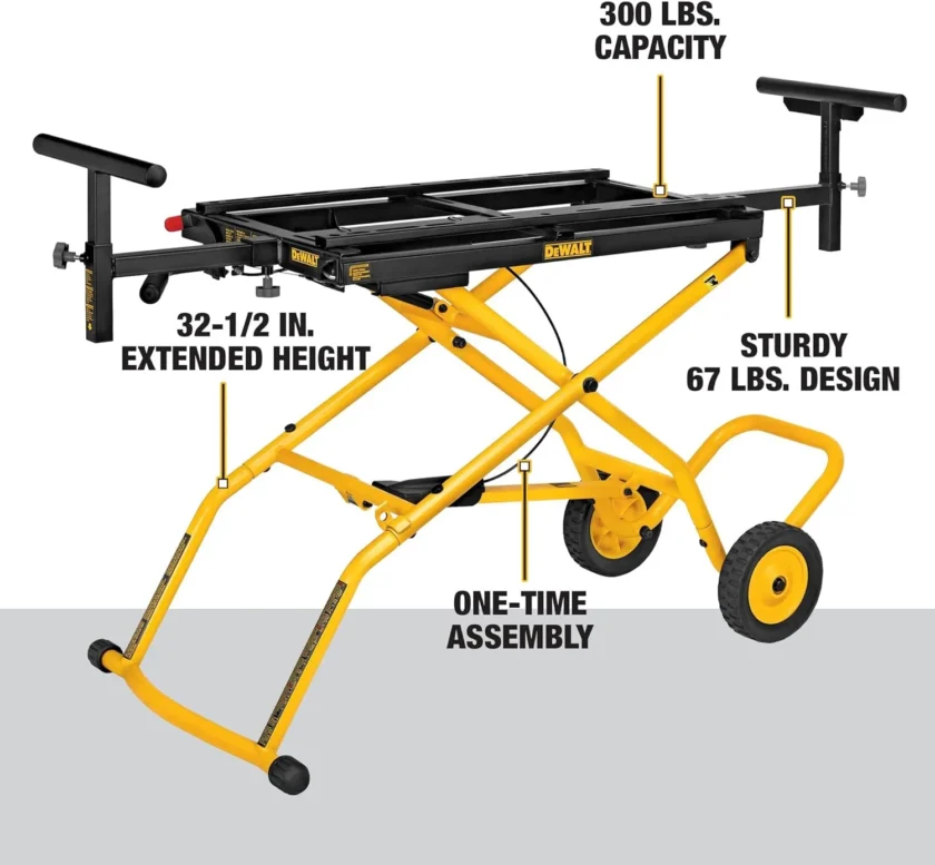 DEWALT Miter Saw Stand With Wheels (DWX726), Yellow - Image 2