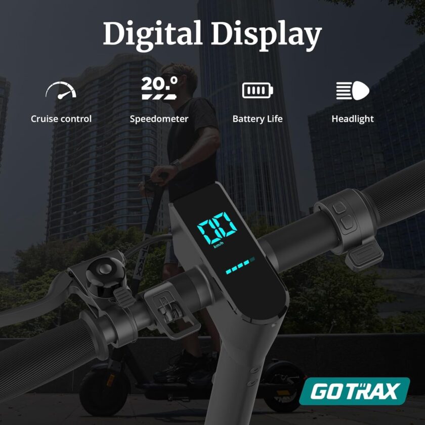 Adult Electric Scooter, 8.5 Inch Pneumatic Tires, Max Range 14/18 Miles, Max Speed 15.5/18 MPH, Powered by 300 Watt Motor, with Cruise Control Adult Folding Electric Scooter - Image 8