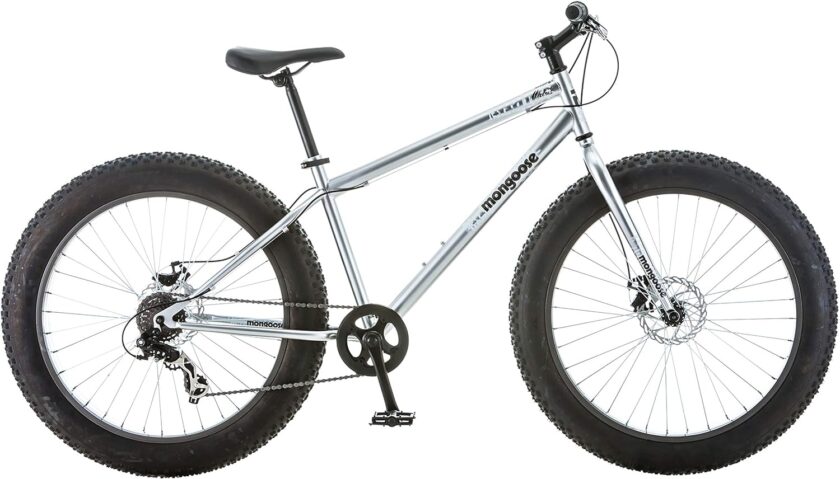 Mongoose Malus Mens and Women Fat Tire Mountain Bike, 26-Inch Bicycle Wheels, 4-Inch Wide Knobby Tires, Steel Frame, 7 Speed Drivetrain, Shimano Rear Derailleur, Disc Brakes - Image 21