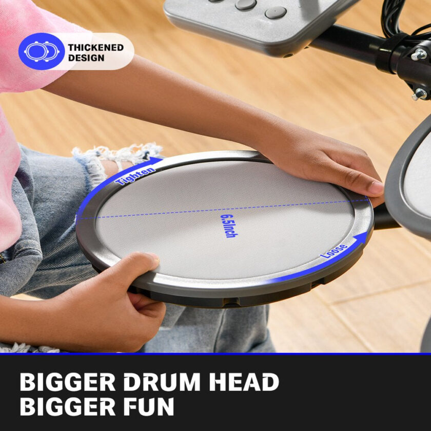 Donner Electric Drum Set For Kids Beginner, 68+ Sounds, Quiet Mesh Pad - Image 3