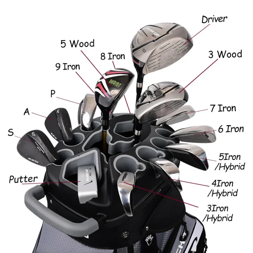 ASK ECHO T-Lock Golf Cart Bag with Handles and Rain Cover - Image 7