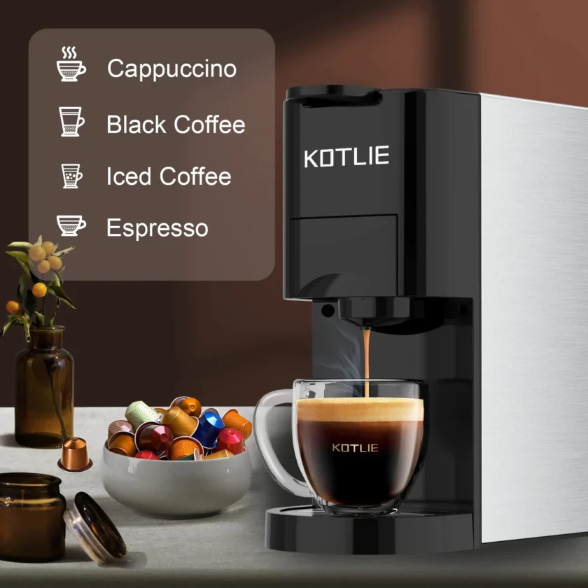 KOTLIE Single Serve Coffee Maker, 4 in 1 Espresso Machine - Image 3