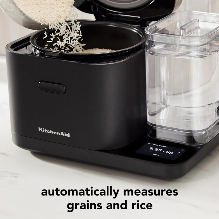 KitchenAid Grain and Rice Cooker 8 Cup with Integrated Scale and Delayed Cook, KGC3155BM - Image 2