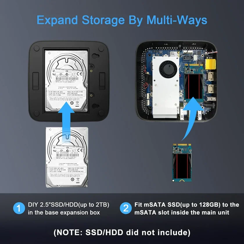 Kamrui Mini PC, AK1 Pro 12GB RAM 256GB SSD - Image 3