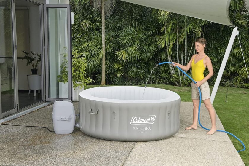 Inflatable Hot Tub Spa | Portable Hot Tub with Heated Water System and 140 Bubble Jets | Fits Up to 4 People - Image 9