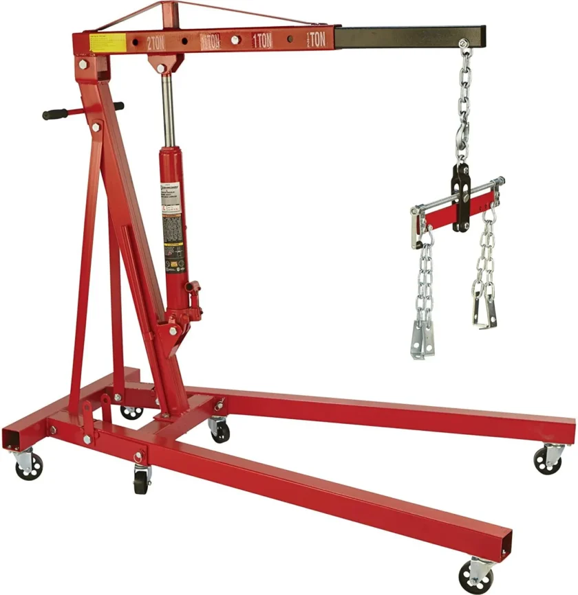 Strongway Hydraulic Engine Hoist with Load Leveler – 2-Ton Capacity, 1in.-82 5/8in. Lift Range - Image 4