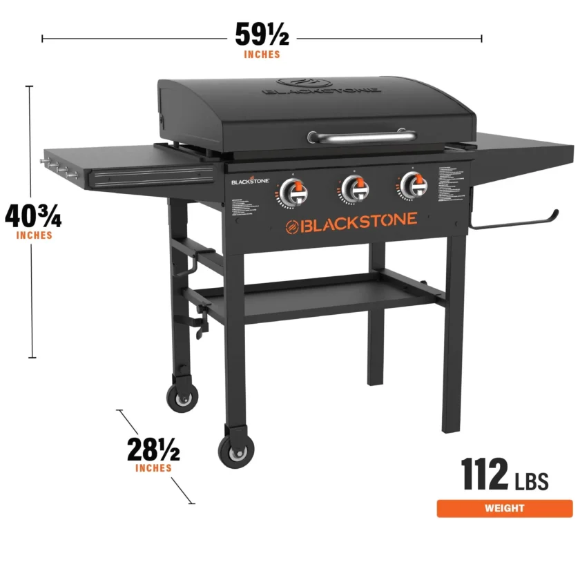 Blackstone 3-Burner 28" XL Griddle with Hood in Black - Image 4