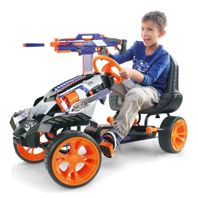 Nerf Battle Racer Ride-on Pedal Go-Kart for Boys and Girls, Multi-color - Image 7