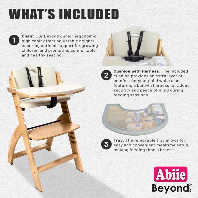 Abiie 3-in-1 Convertible Wooden High Chair for Babies & Toddlers - Image 5