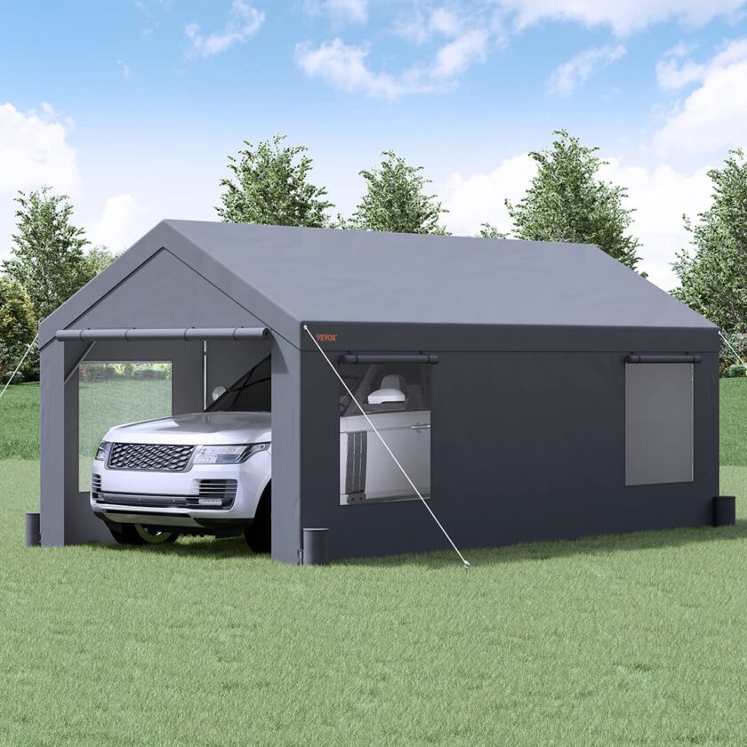 VEVOR Carport 10x20ft, Car Canopy Portable Garage - Image 3