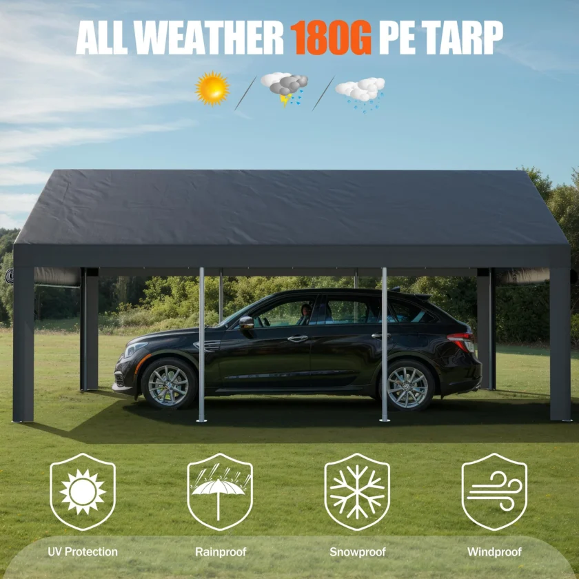 JYQAQA 12x20 FT Heavy Duty Carport Canopy - Image 3