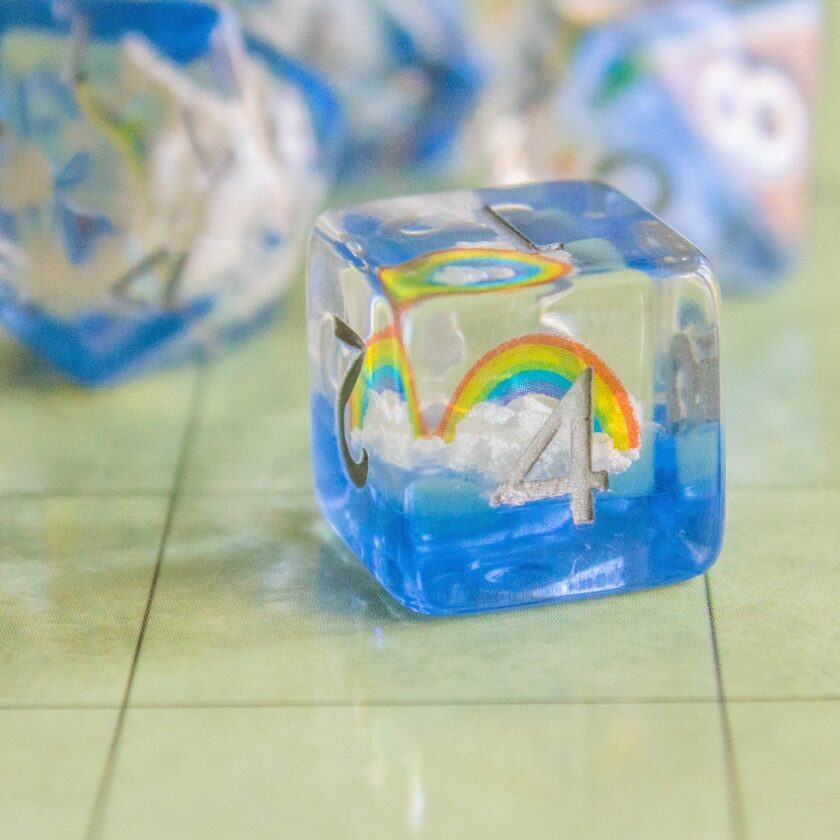 Cloudy Dream Blue Dice Set