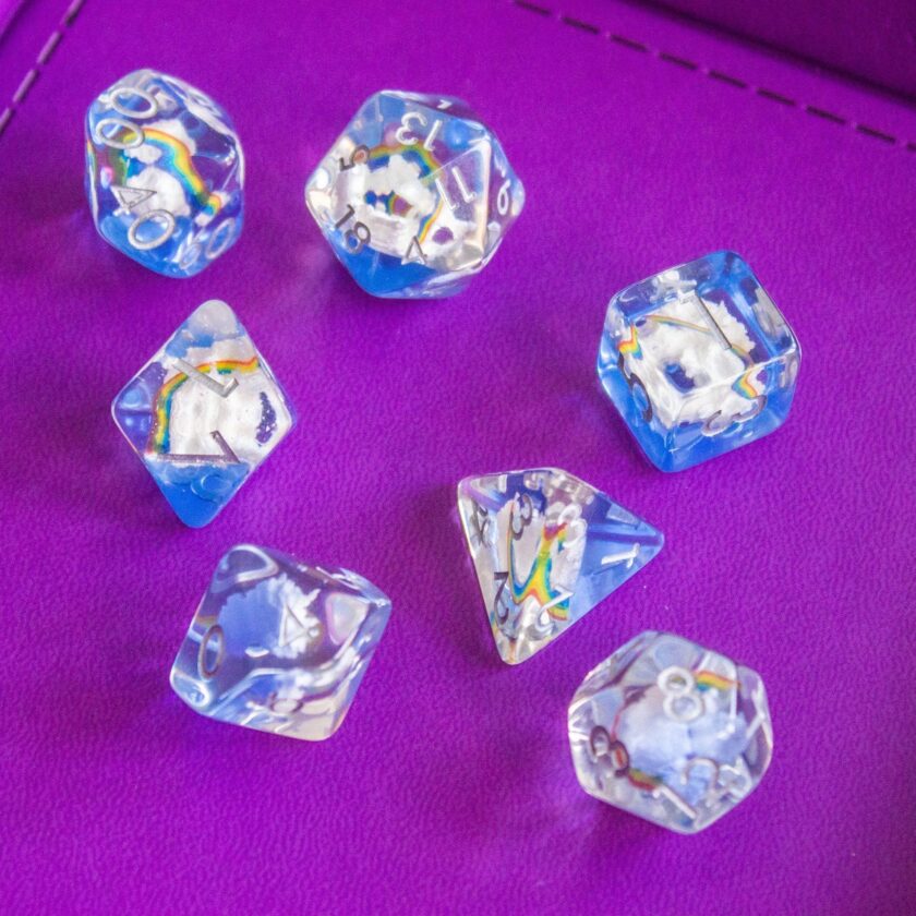 Cloudy Dream Blue Dice Set - Image 2