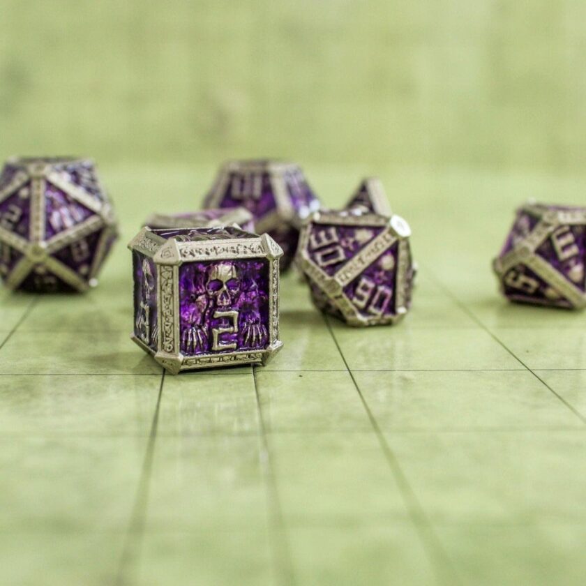 Purple Crypt Skull Dice Set - Image 4