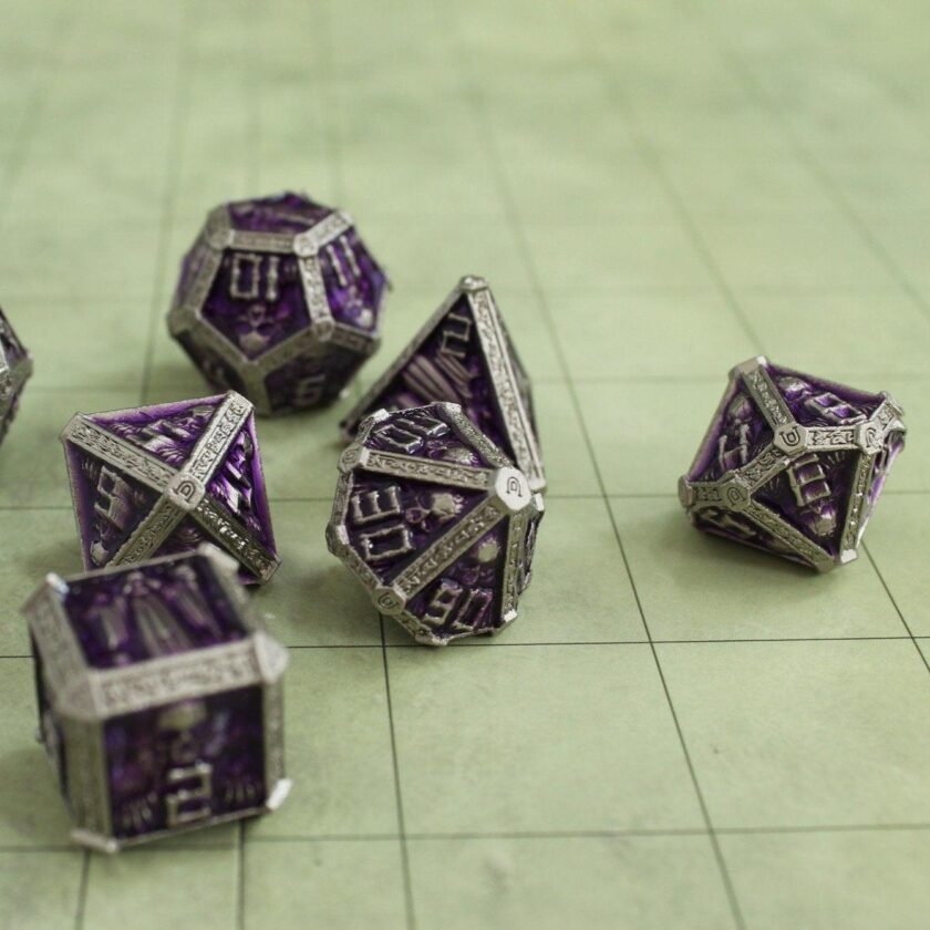 Purple Crypt Skull Dice Set - Image 3