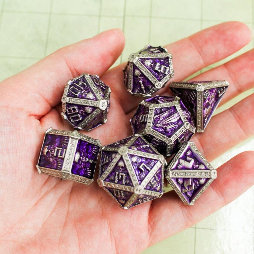 Purple Crypt Skull Dice Set - Image 2