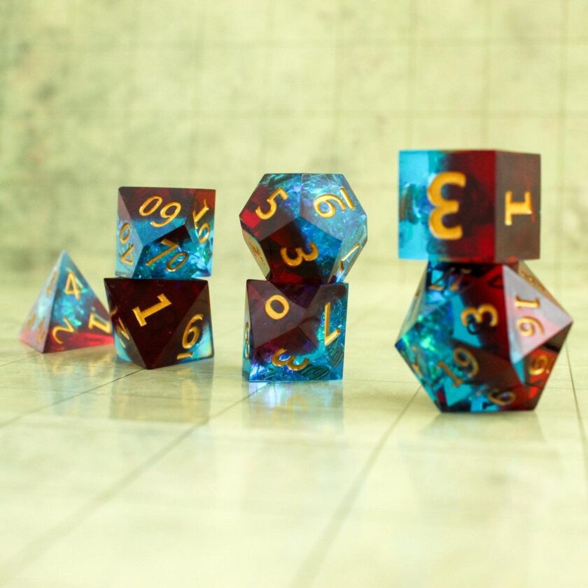 Blue and Red Sharp dice - Image 3