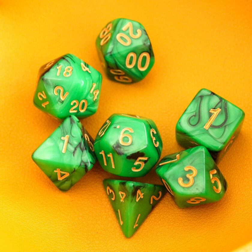 Green and Black Dice